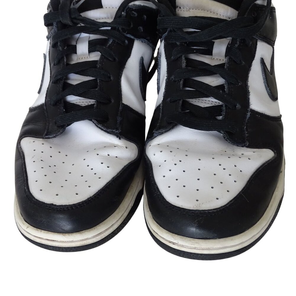 Nike Dunk Low Retro Black White Panda Leather Sneakers Men Size 9.5 DD1391 100 - Picture 5 of 15